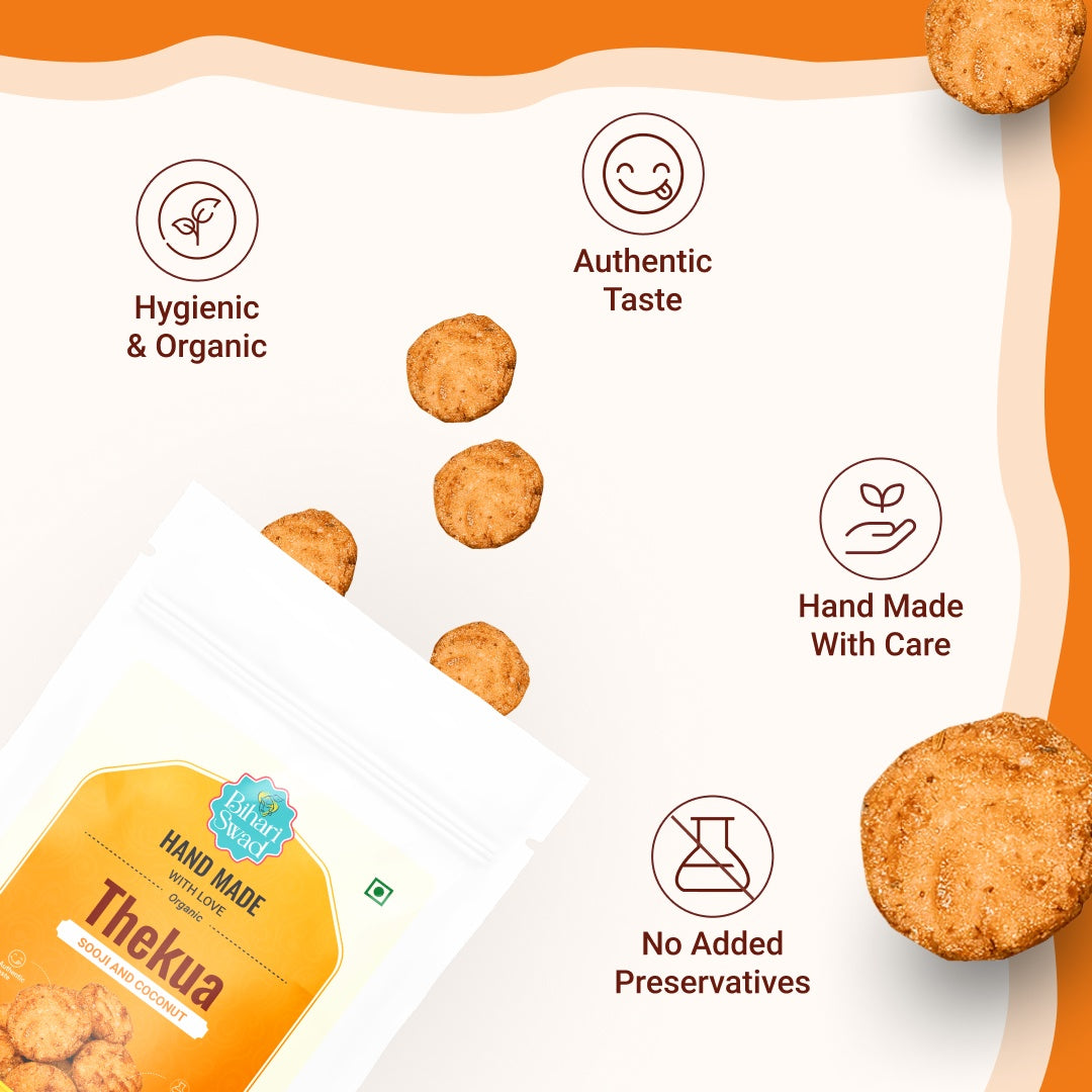 Desi Ghee Thekua | Crunchy & Soft Bliss | 250g Pack of 2
