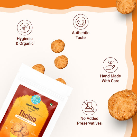 Desi Ghee Thekua | Crunchy & Soft Bliss | 250g Pack of 2